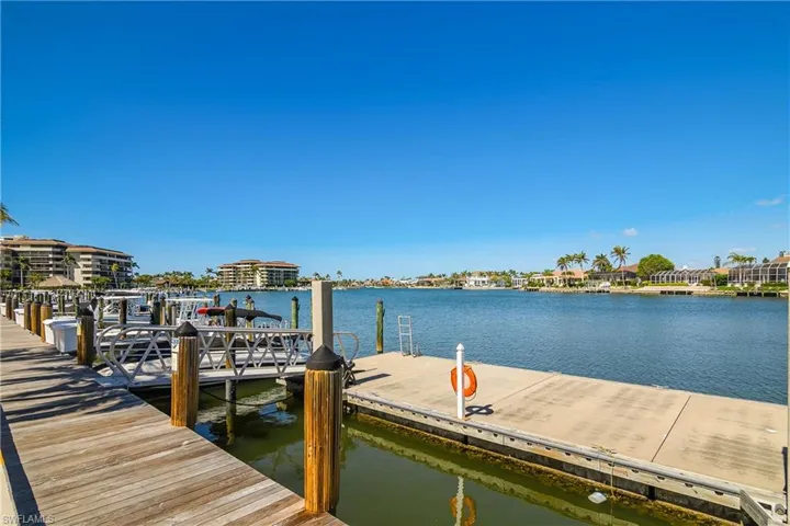 View of dock with a water view.