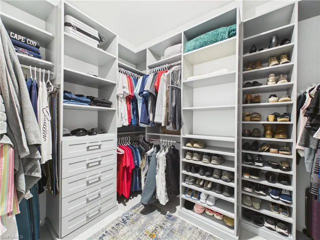 View of walk in closet