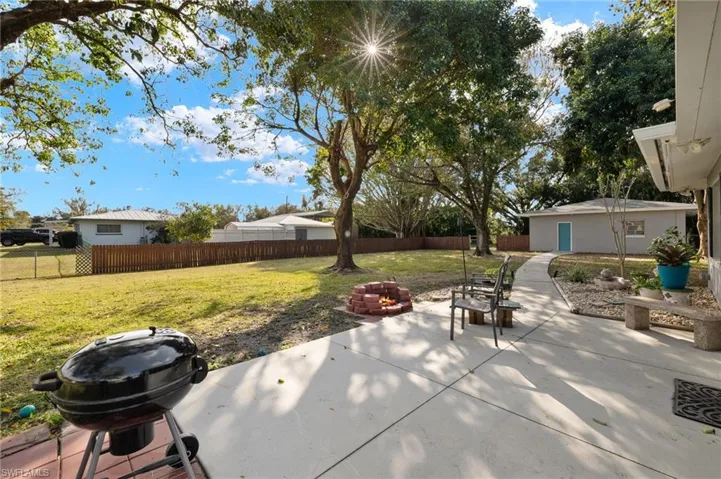 View of patio with grilling area