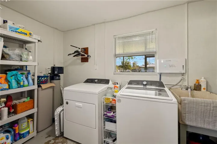 Laundry area featuring washer and dryer