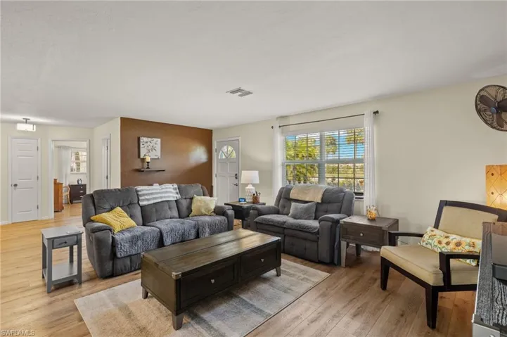 Living room featuring light hardwood / wood-style floors