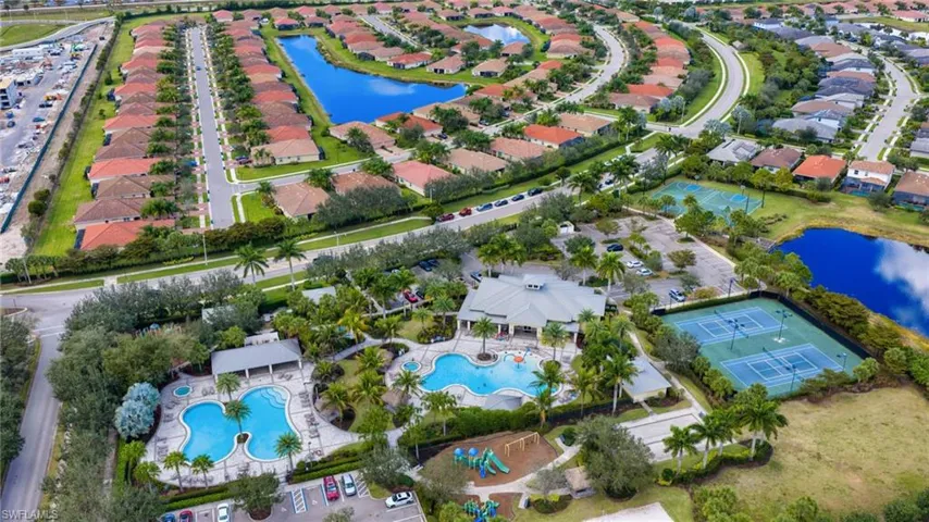 Aerial overview of amenities