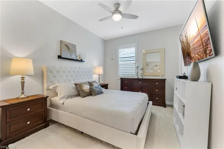 Bedroom #2 with ceiling fan