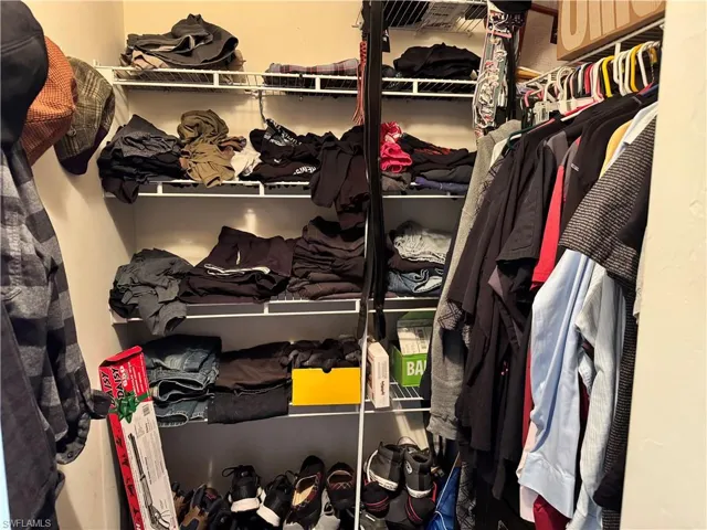 View of walk in closet