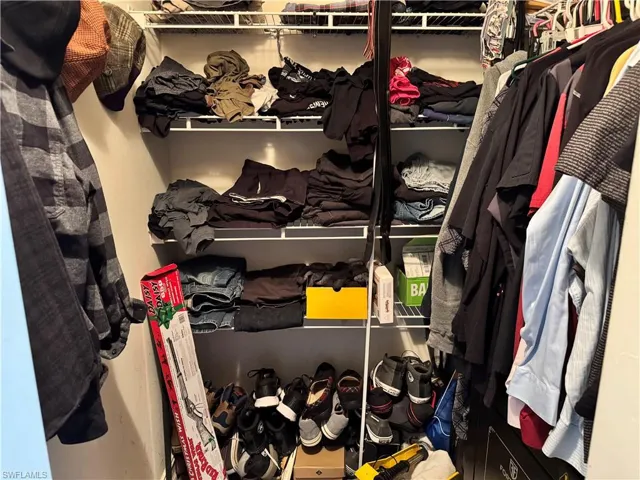 View of walk in closet