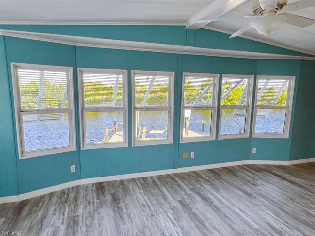 Sunroom with beautiful canal views
