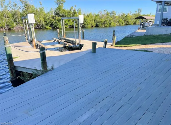 Deck, Dock, lift with preserve views