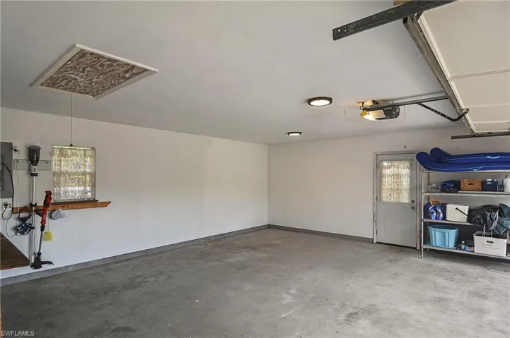 Garage with electric panel