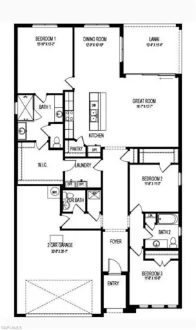Floorplan w/garage flipped