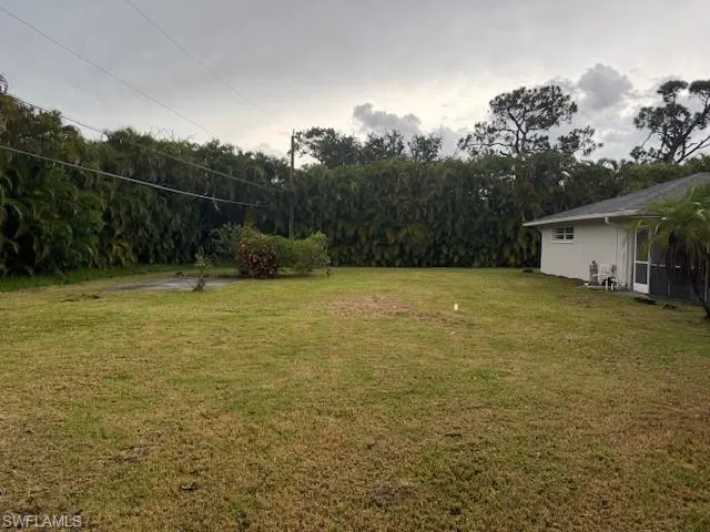 View of grassy yard