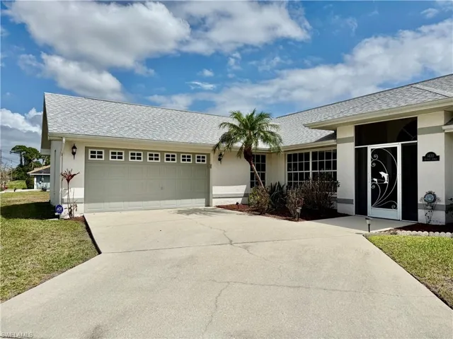 Side entry garage.