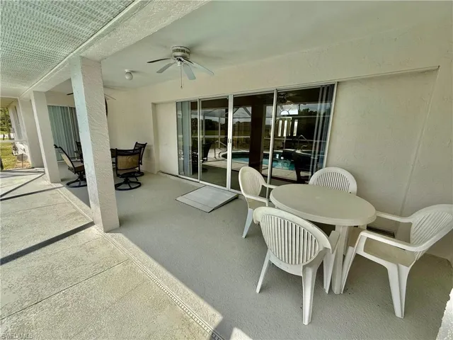 Covered patio area