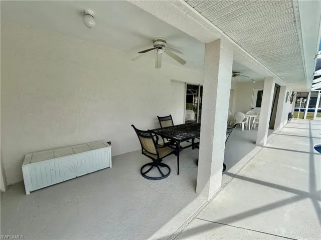 Covered patio area.