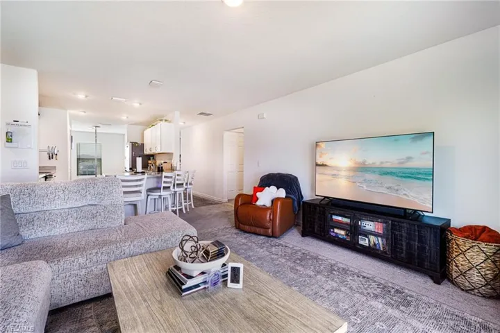 View of carpeted living room