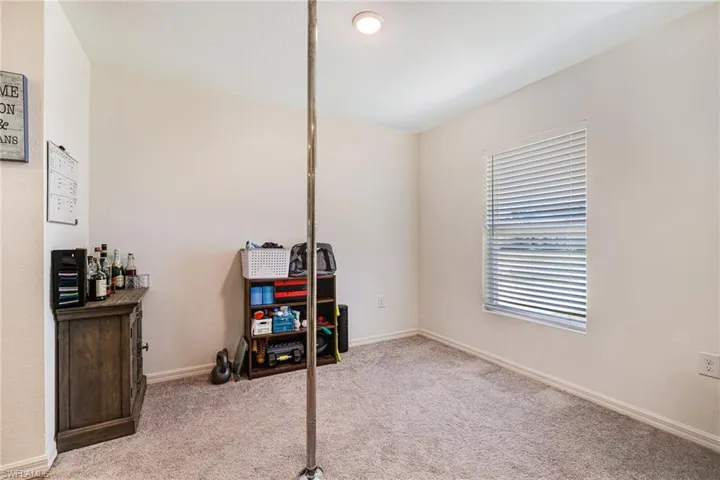 2nd Den/Flex Space/Home office/dining area with visible vents and carpet