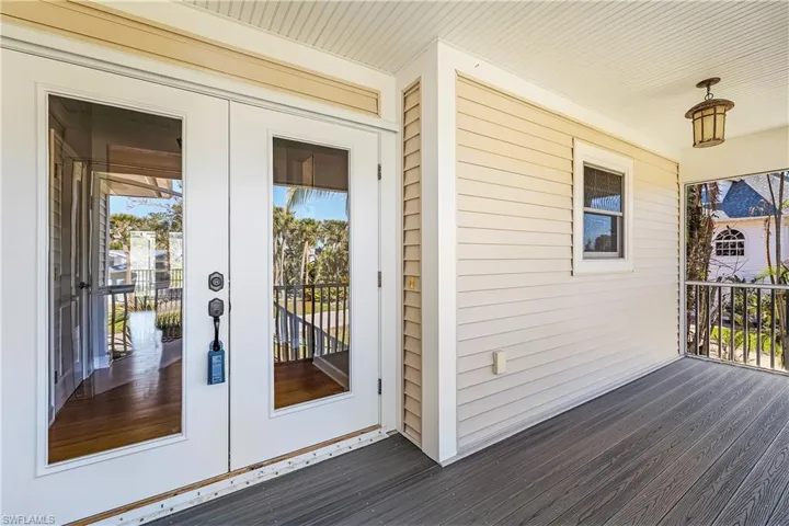 Doorway to property with french doors
