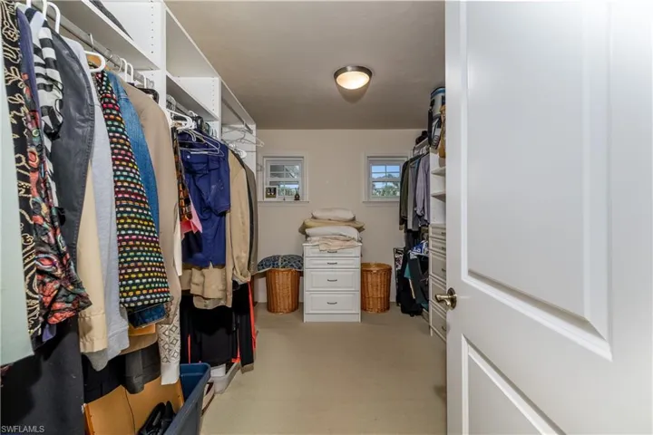 Spacious walk-in closet