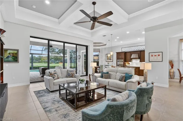 Open concept with 24 inch porcelain tile thru-out the main living area