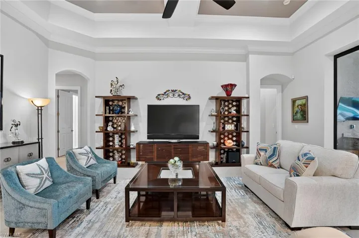 All furniture, area rug, pillows, included.
