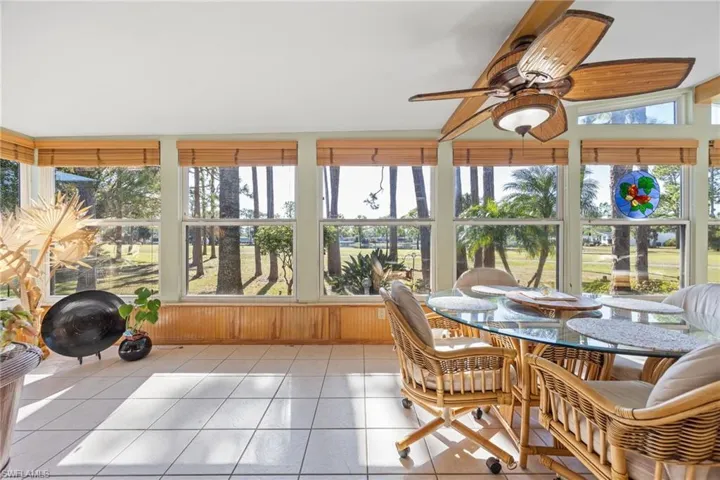 Florida Room with impact windows - Golf course and Lake views