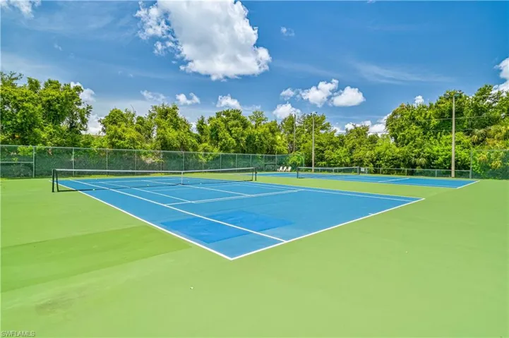 View of tennis court
