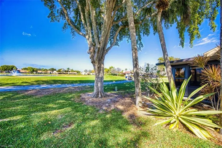 View of grassy yard, extra size lot.