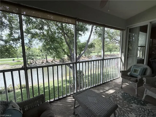 LANAI IS SCREENED with ceiling fan