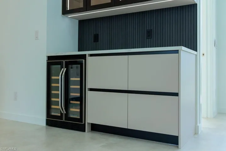 Detailed view of wine cooler