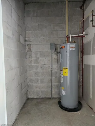 Utilities with electric water heater