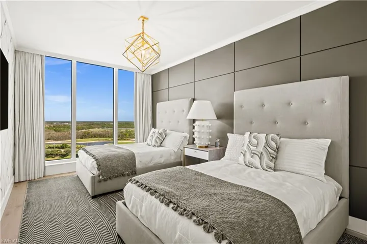 Bedroom with wood finished floors