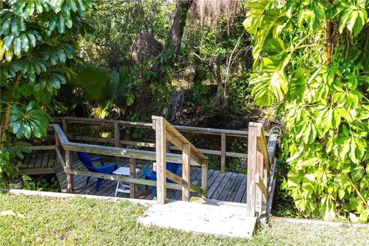 View of wooden deck