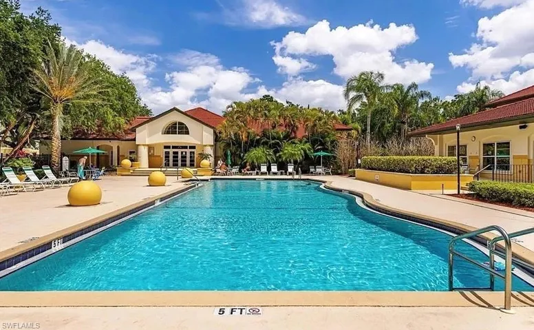 Pool with a patio