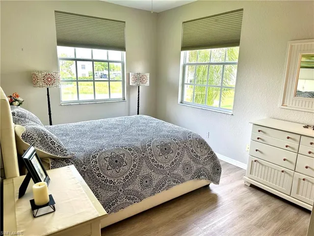 The main bedroom is very welcoming, spacious, and full of natural light.