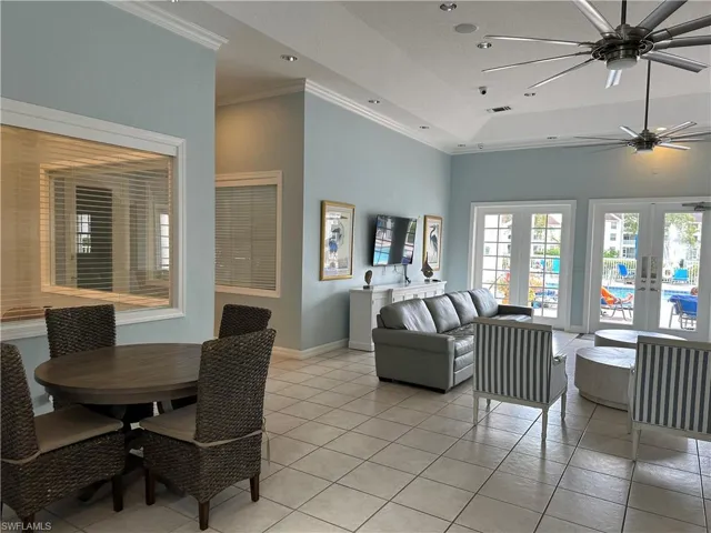 Interior of the clubhouse.  The gathering room is multi-functional.