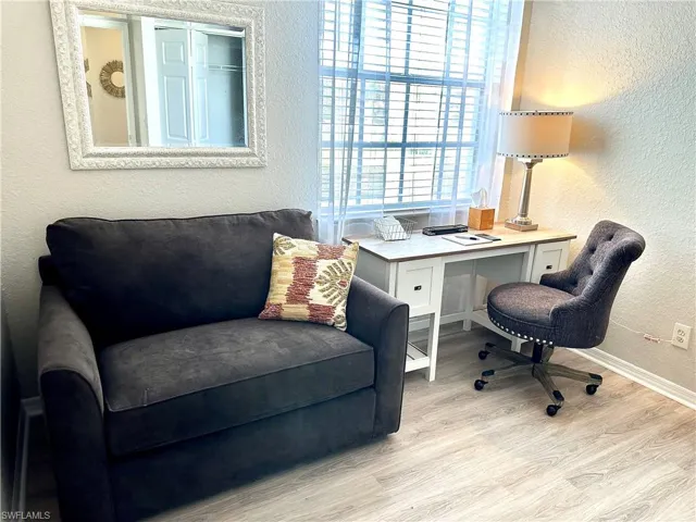The 2nd bedroom has a sleeper sofa for guests and a desk for office work.  Enjoy the natural light and the view, while you work.