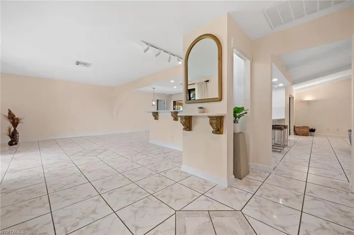 From the Foyer Looking toward the living area to the left