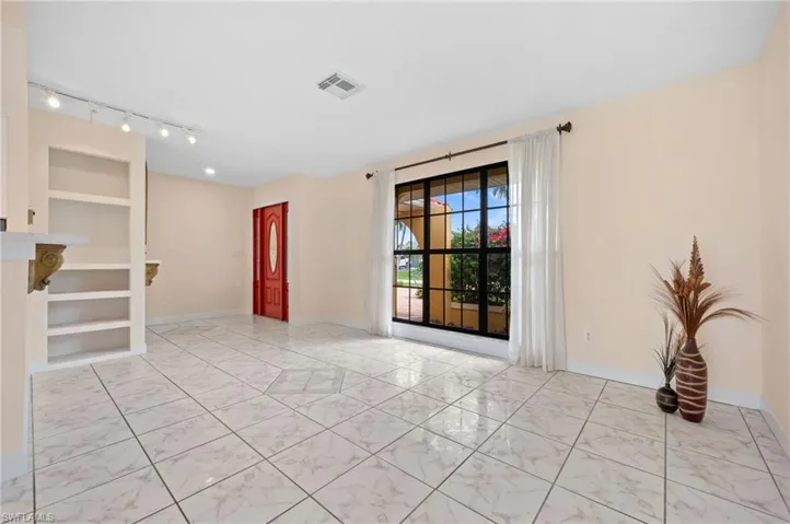 From the living area, looking toward the foyer