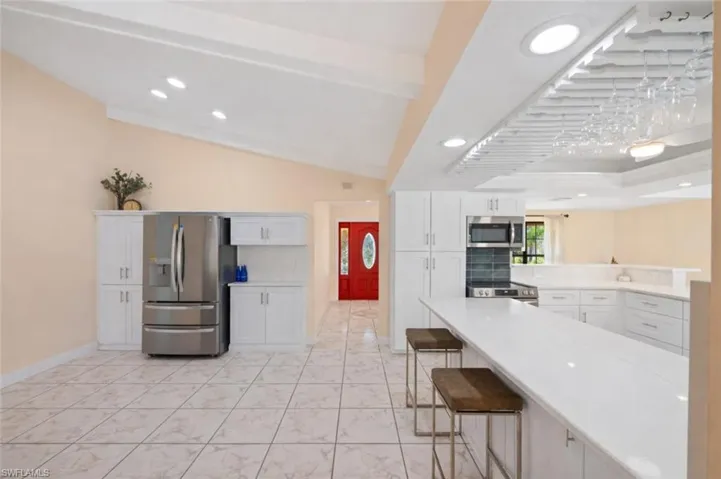Looking from the family room toward the front entry