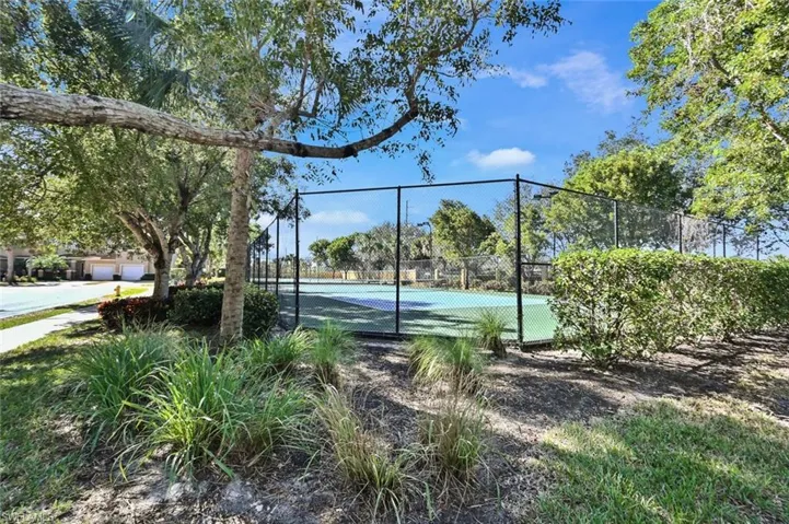 View of tennis court