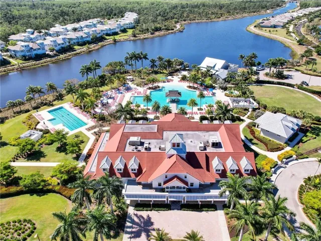 Drone / aerial view of a large body of water