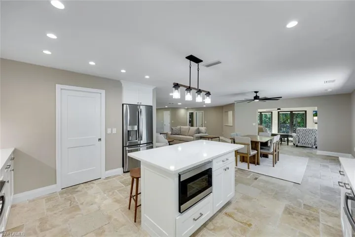 Kitchen features a HUGE pantry with built-in shelving.