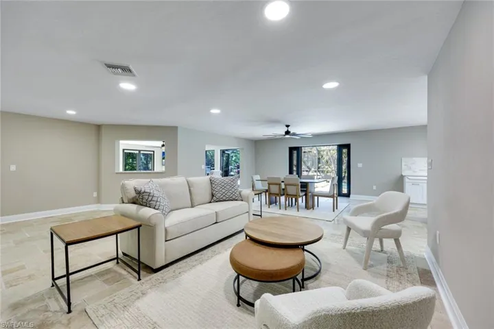 There are SO many spaces to entertain in this home.
