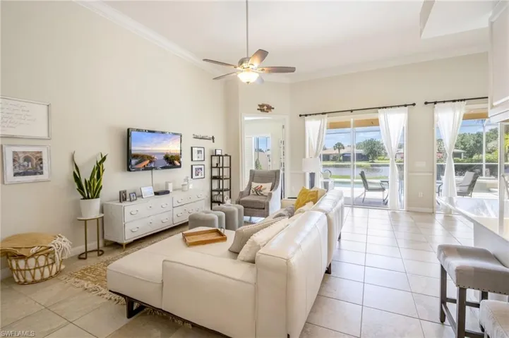 Great Room with view of the pool