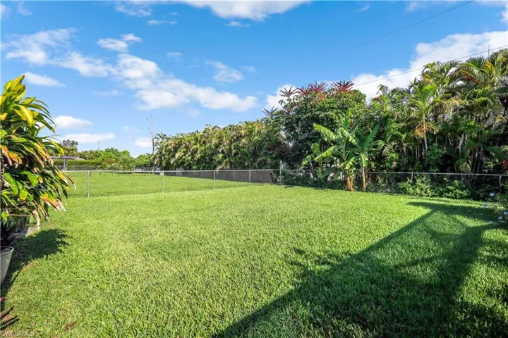 Fenced-in oversized lot for privacy.