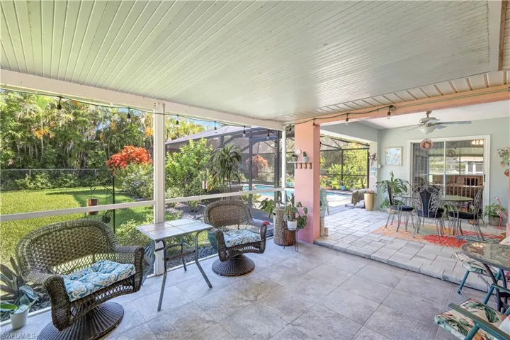 Lots of outdoor shaded living space.