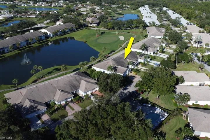 Aerial perspective of property and neighboring properties