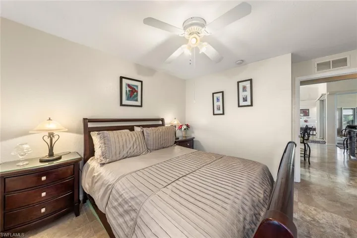 Bedroom with ceiling fan