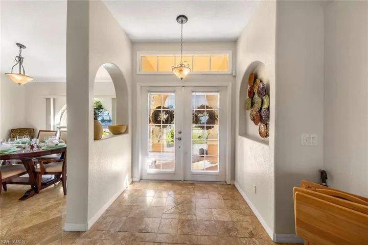 Entryway with french doors