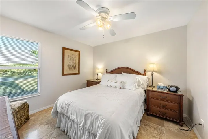 Bedroom with ceiling fan