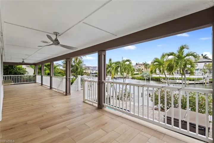 Second floor lanai, with new tile flooring.